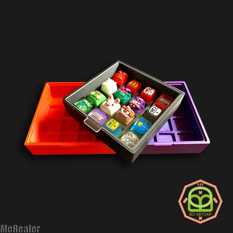 Caja de almacenamiento de teclas impresa en 3D, estuche de colección de teclas de plástico, decoración de escritorio personalizada hecha a mano, accesorios para teclado mecánico