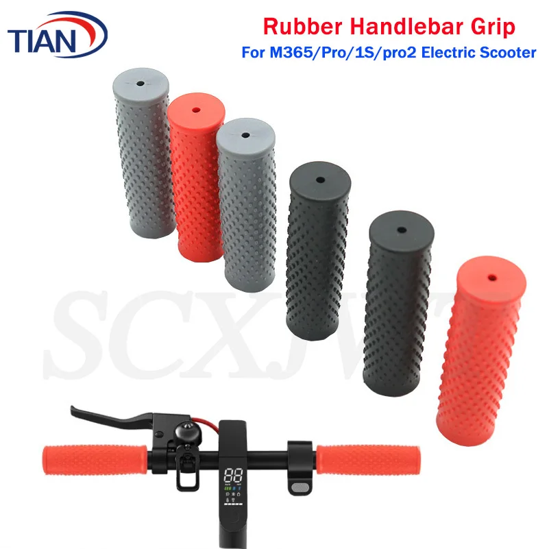 Rubber Handlebar Grip for Xiaomi M365/Pro/1s/Pro2 Electric Scooter Accessories Non-slip Black Skateboard Riding Parts