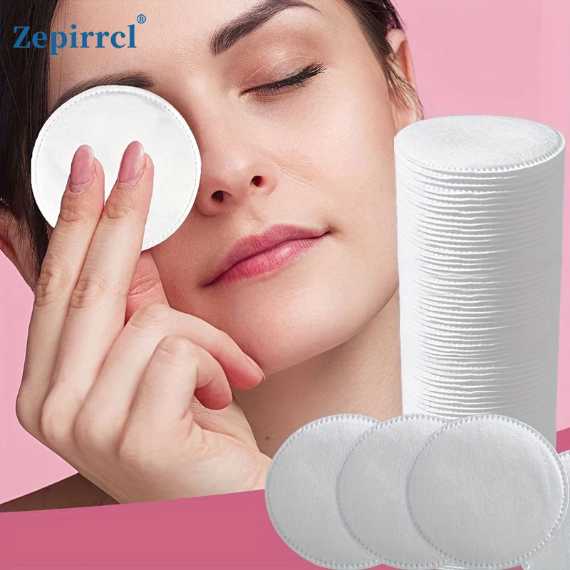 900 Sheets Disposable Round Cosmetic & Facial Cleansing Pads. For daily skincare, cleansing, makeup application, makeup & nail polish removal. 3‑layer thickened, soft & thick, travel‑portable, household must‑have. 6*6cm, 100Sheets/pack