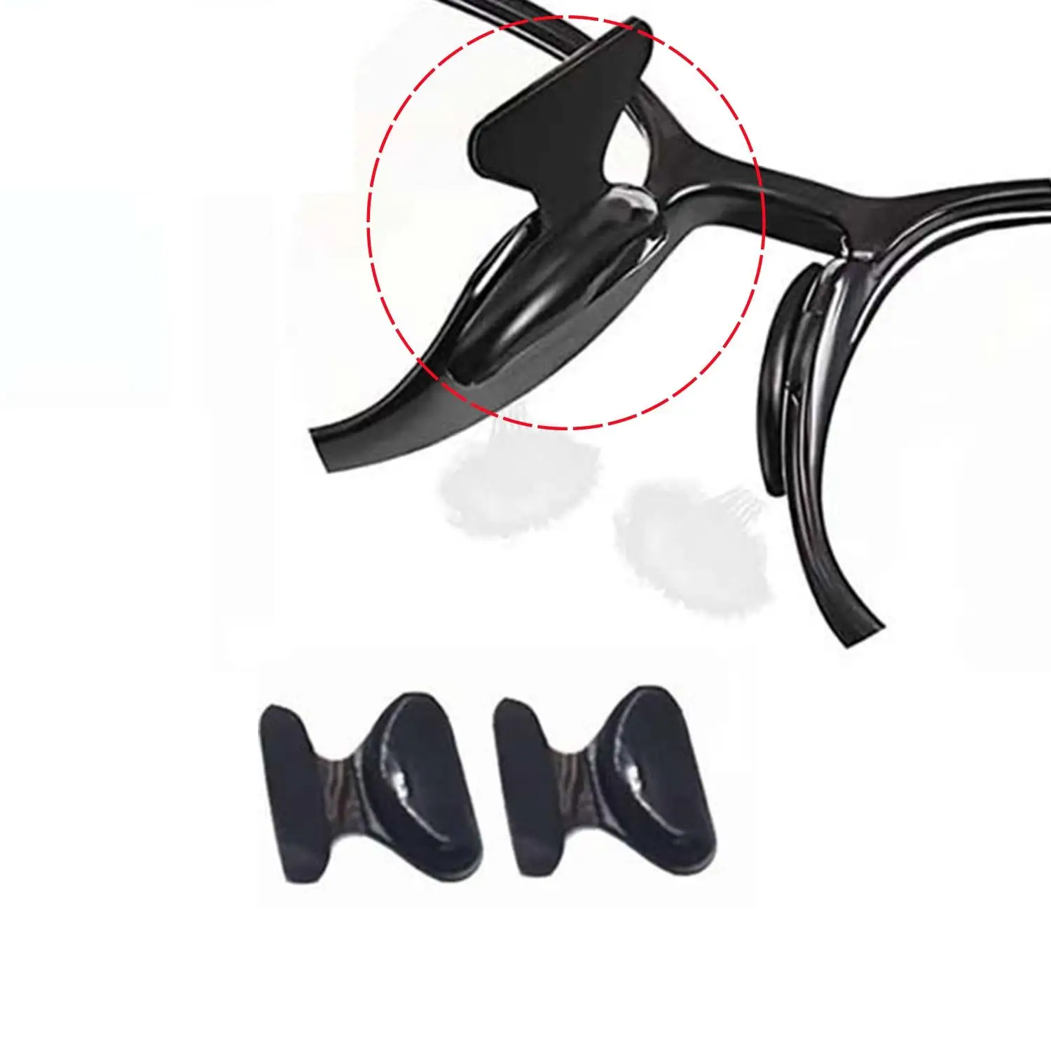 Anti Slip Eyeglasses Nasal Supports Silicone Invisible Glasses Air Cushion Nose Pads Transparent Soft Self-adhesive Nose Holder