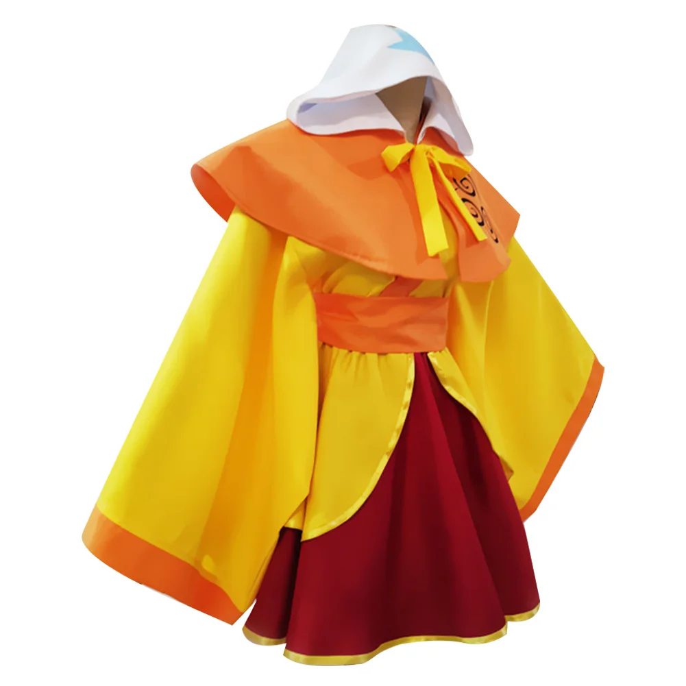 Avatar Aang Cosplay Kostuum Vrouwen Lolita Jurk Outfits Halloween Carnaval Pak Meisjes Vermomming Kostuum