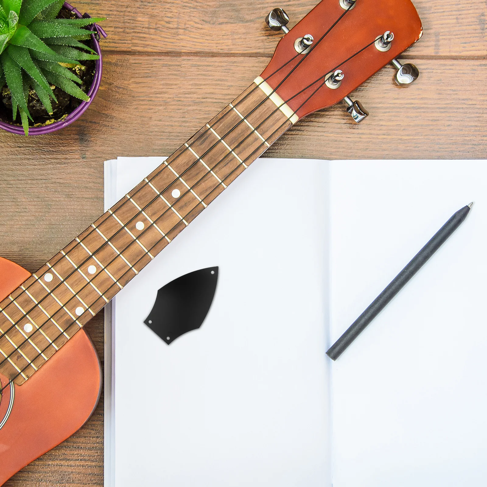 

2pcs Bass Guitar Accessories Black Truss Rod Cover Plate 3 Holes Metal Neck Guard For Electric Bass Replacement Parts Strengthen