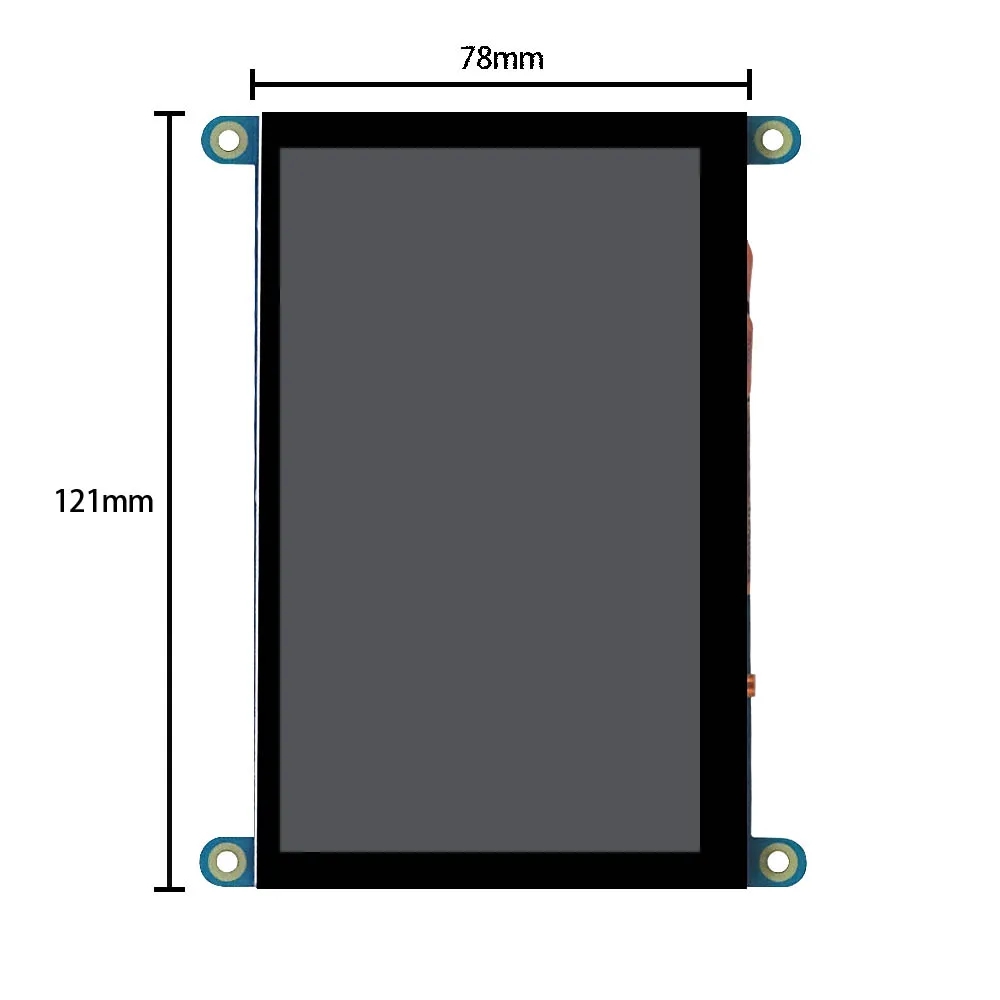 4.3 Inch USB Touch Control HDMI LCD Display Capacitive Touch Screen Panel 800*480 5 Point Touch IPS Monitor For Raspberry Pi