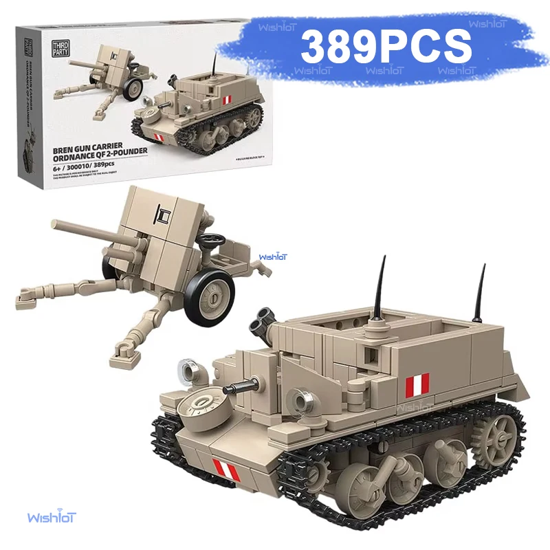

Британская военная машина для перевозки пехоты времен Второй мировой войны, 389 деталей, конструктор, набор строительных блоков, игрушка для детей, подарок для мальчиков