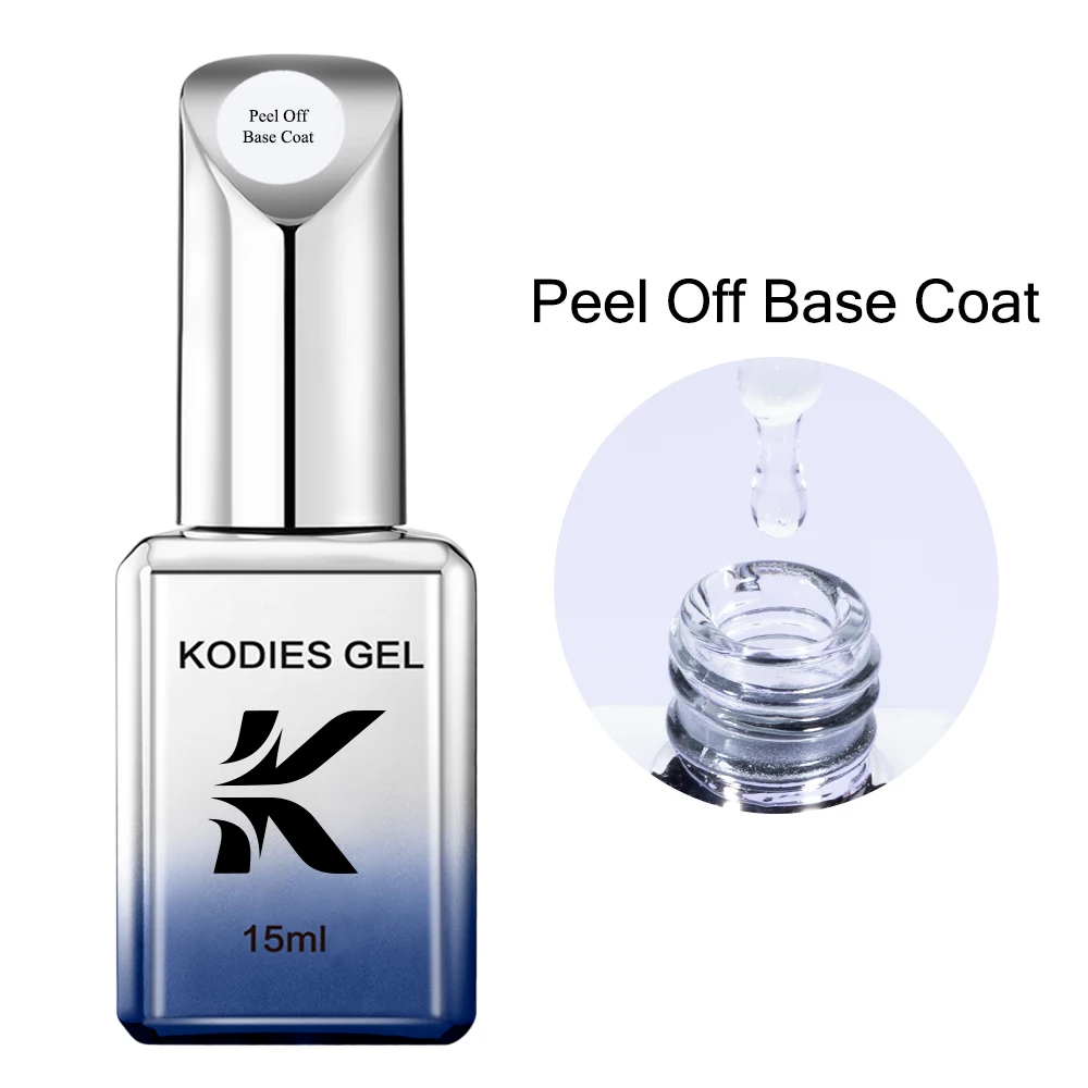 KODIES GEL-Verhéritage à ongles en gel UV, couche de base décollée, apprêt transparent, semi-continu, pratique douce pour les soins de protection, 15ml, N64.Art