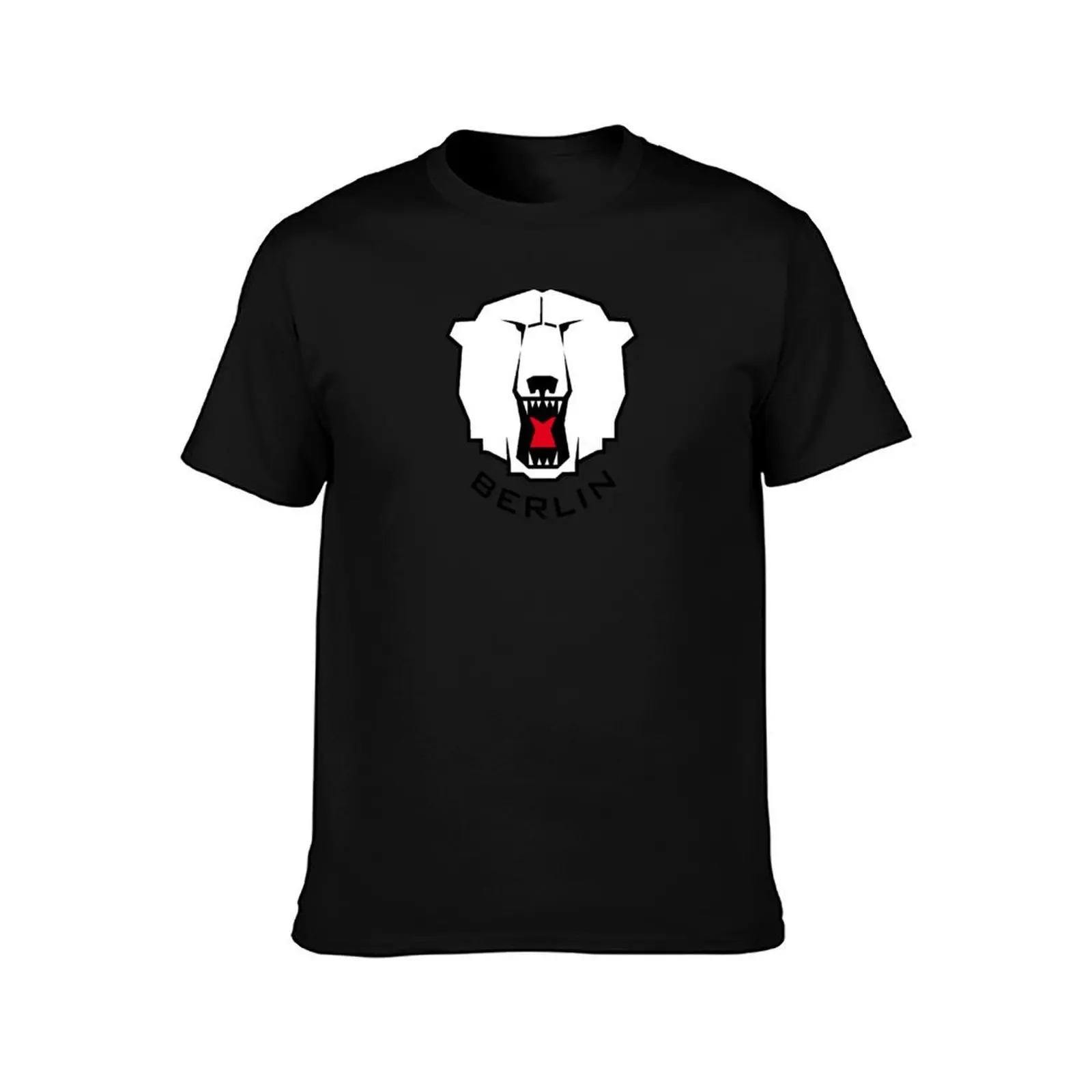 The Eisb?ren Team T-Shirt, Summer Casual Cotton Tee, Oversized Streetwear Tops, Vintage Graphic Print, Loose Fit Short Sleeve