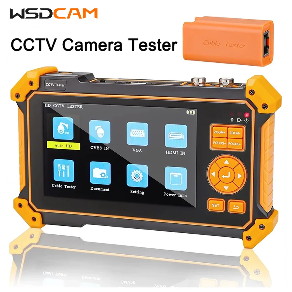 Wsdcam HD 3100/3200 CCTV Tester 5 Inch Mini Monitor HD Coaxial 8MP AHD VGA HDMI SDI Camera Tester Monitor Security Protection