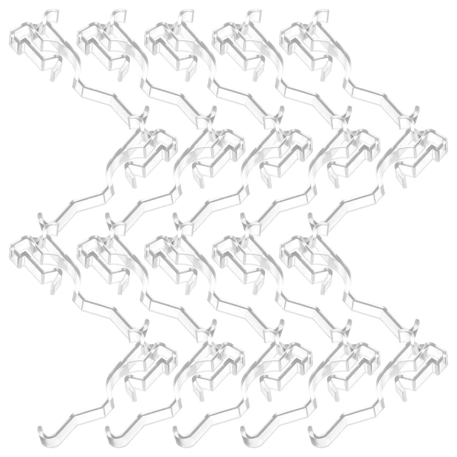 Valance Retainer Clips 40 Pack Clear Plastic Hidden Holders for Horizontal Faux Wood Window Blinds