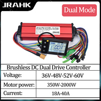 JRAHK 350W-2000W BLDC Controller Dual Drive Square Wave Electric Bicycle Controller 36V-60V Dual Mode Electric Scooter Accessori