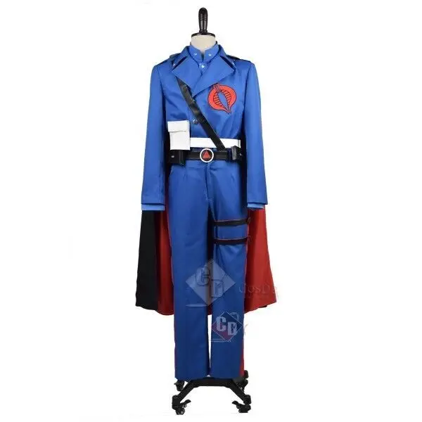 G.I. Joe Retaliation Cobra Commander Uniform Cosplay Costume Blue Men Suit