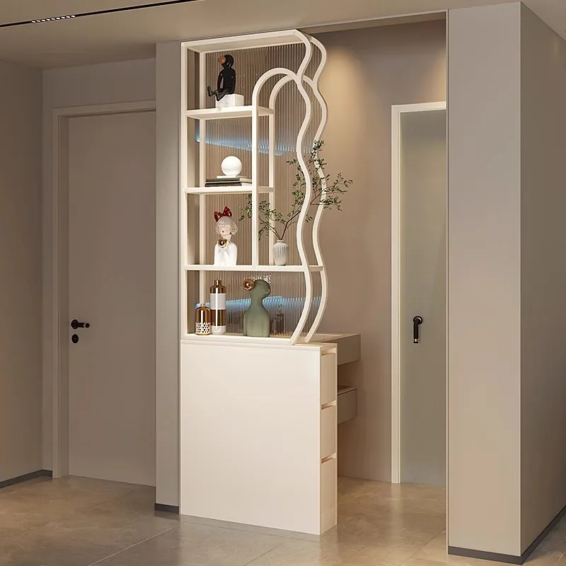 Modern light luxury style, facing the door, living room partition cabinet, blocking small apartment screen shoe cabinet, entranc