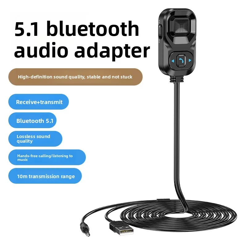 New Car Bluetooth Receiver Lossless Sound Quality Aux Car Audio Bluetooth Tv Computer Adapter Transmitter