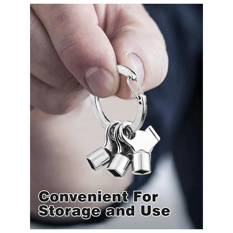 AT19-Radiator Key, 6-Pack Radiator Bleeding Air Valve Key For Bleeding Old Home Radiator