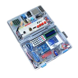 Kit de aprendizaje UNO R3, Kit de inicio RFID mejorado, Motor paso a paso, relé LED, Kit de aprendizaje con caja para kit de aprendizaje de programación Arduino