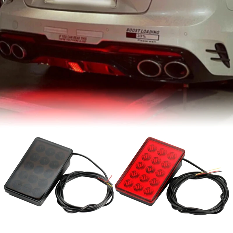 Car LED Brake Lights Hot Sale F1 Style 15  LED Rear Tail Lights Auto Flash Warning Reverse Stop Safety Signal Lamps For Car SUV