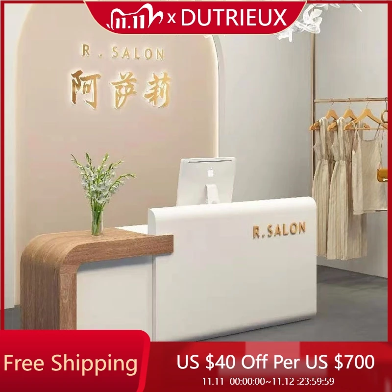 

Front Desk Store Reception Desks Elegant Wood Modern Design Reception Desks L Shaped Front Desk Schreibtisch Office Furniture