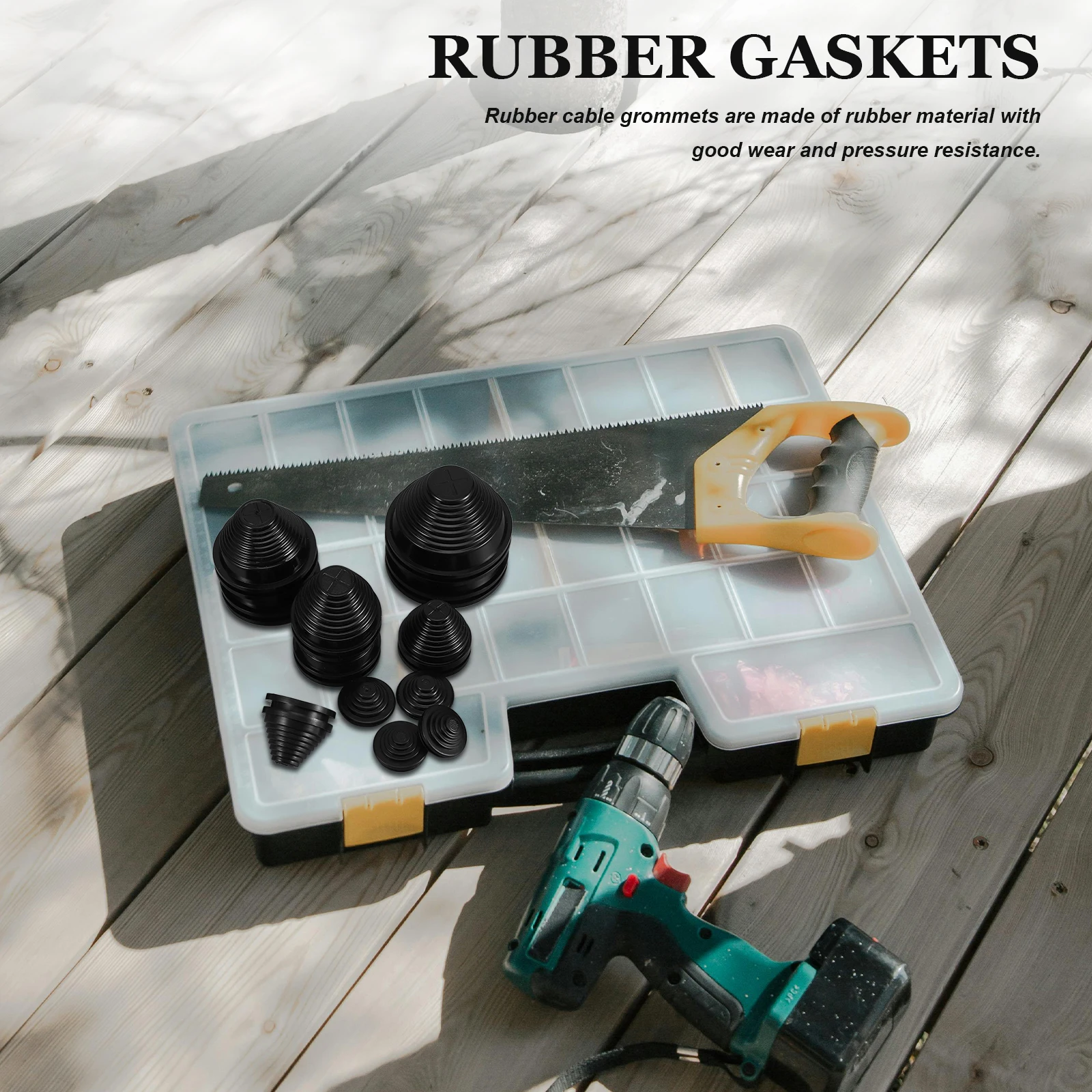 

14Pcs Rubber Grommet Cord Protector Tower Shaped Wire Hole Plug Rubber Gaskets for Wiring Cable Protection Installation