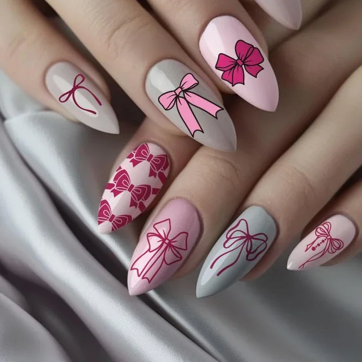 

Bowknot Patterns Nail Stamping Plates 14.5*9.5cm Template Stencils Nail Art Stamper Kawaii Bow Image Plate Manicure Tools