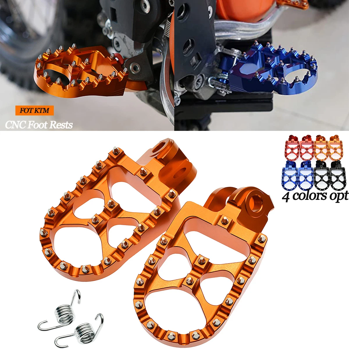 CNC Foot Rests Footrest footpegs Pegs Pedals For KTM EXC SX XCF SXF XC XCW XCFW 65 85 125 150 200 250 300 350 450 ADVENTURE 990