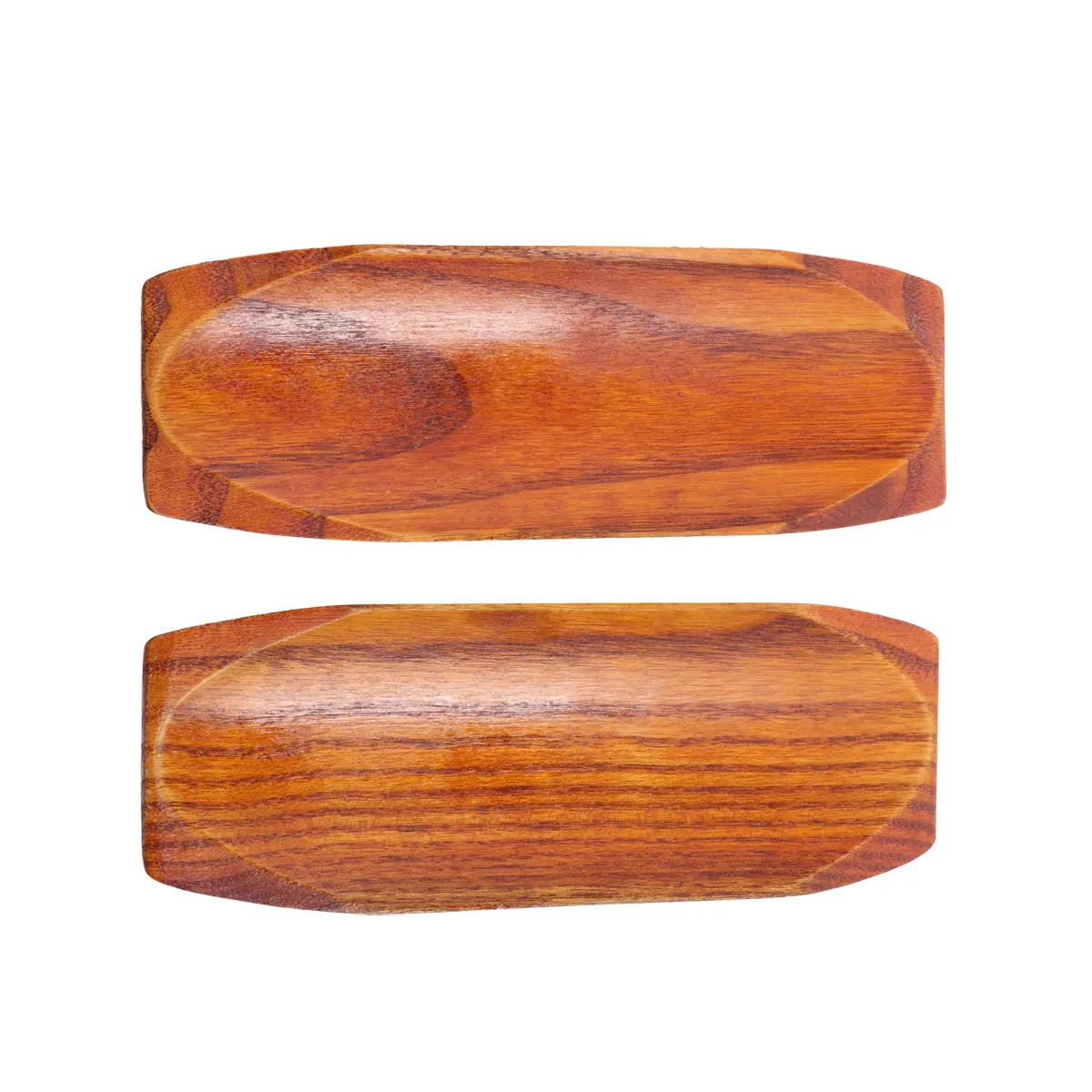 

2pcs Natural Solid Wood Long Tray For Food Sushi Serving Dessert Small Plate Snack Saucer Fruit Platter Salad Dish Birthday