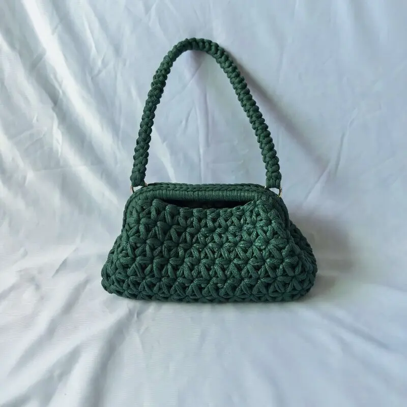 Handgehäkelte Fransen-Umhängetasche für Damen, modische Achseltasche – Detail 20