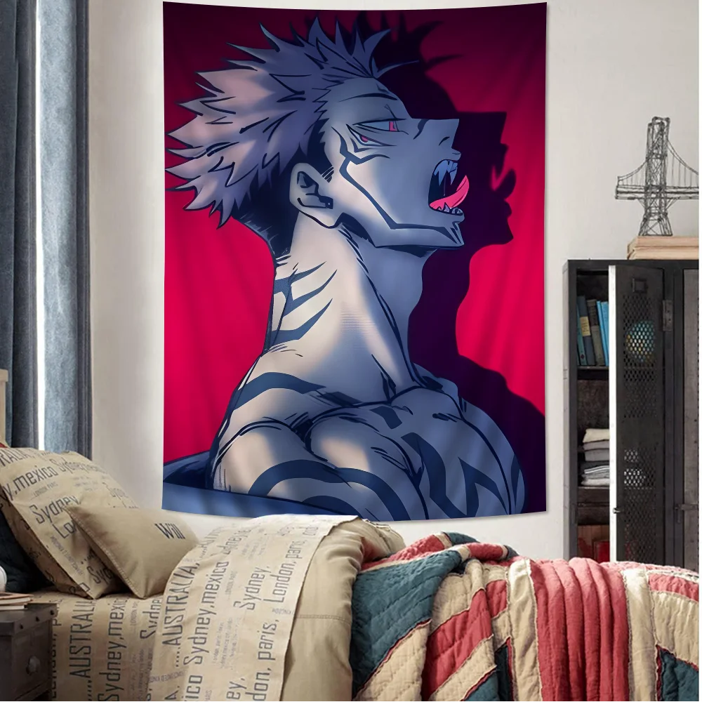 

Anime Jujutsus Kaisen Colorful Tapestry Wall Hanging Bohemian Wall Tapestries Mandala Wall Hanging Sheets