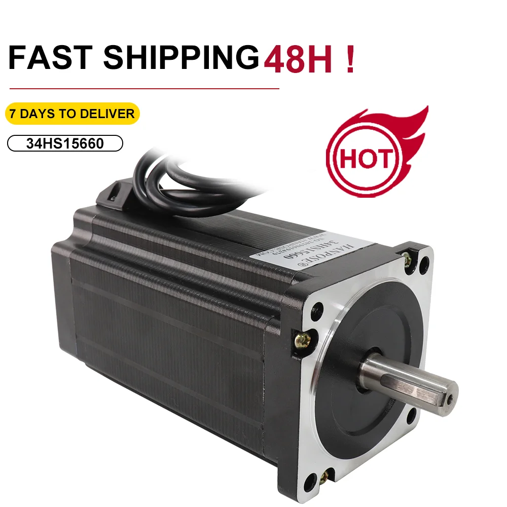 NEMA34 stepper motor 86X156mm 12N.m 6.0A D14mm 86 stepping motor Large motor low noise for CNC DC motor manufacturer direct