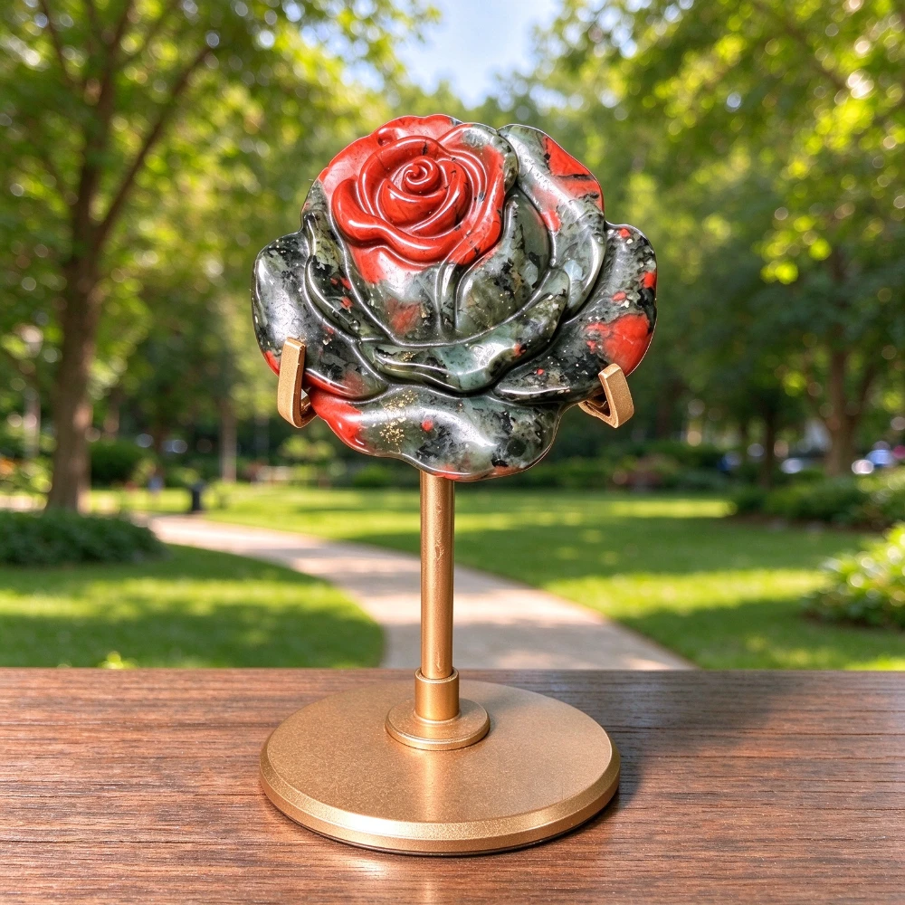 Natural Crystal Quartz Rose Carving, Crystal Steno Flower Ornament, Home Decor, Mineral Specimen, Holiday Gifts, Jewelry Making