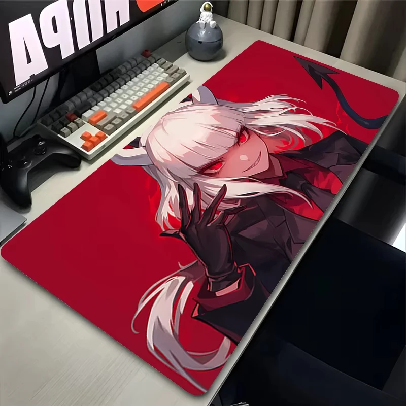 XXL Demon Girl Anime Gaming Mouse Pad Non-slip Rubber Stitched Oversized Desk Mat For PC Gamer Durable