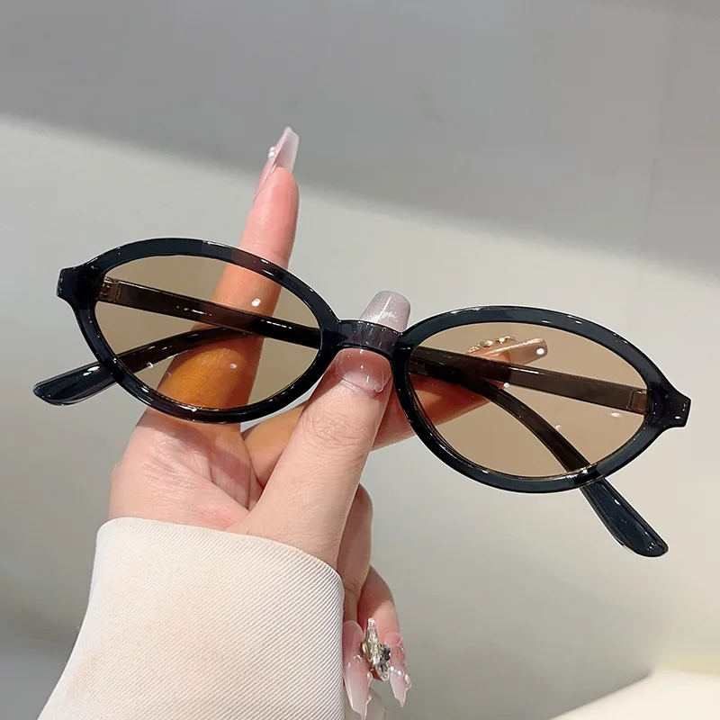 

Vintage y2k Small Frame Oval Sunglasses Women For Men Male Luxury Brand Designer Popular Punk Fashion Outdoor Leopard Eyeglasses