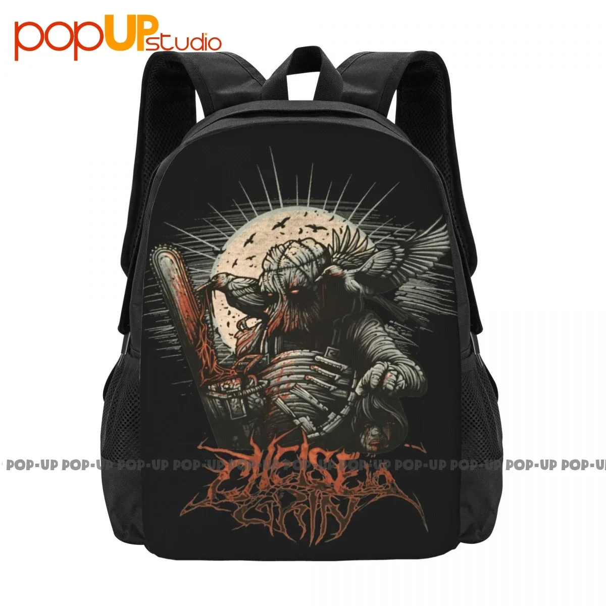 Chelsea Grin Multicolored Graphic Band Backpack Large Capacity Travel Foldable Personalised Large Capacity