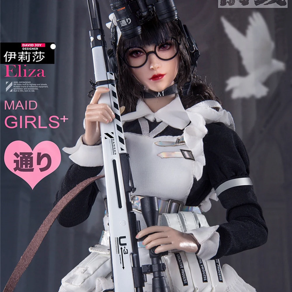 GDTOYS GD97007 1/6 Frontline Maid Girl ELIZA Action Figure with Movable Eyeballs Full Set Female Soldier Doll Collectible Toy