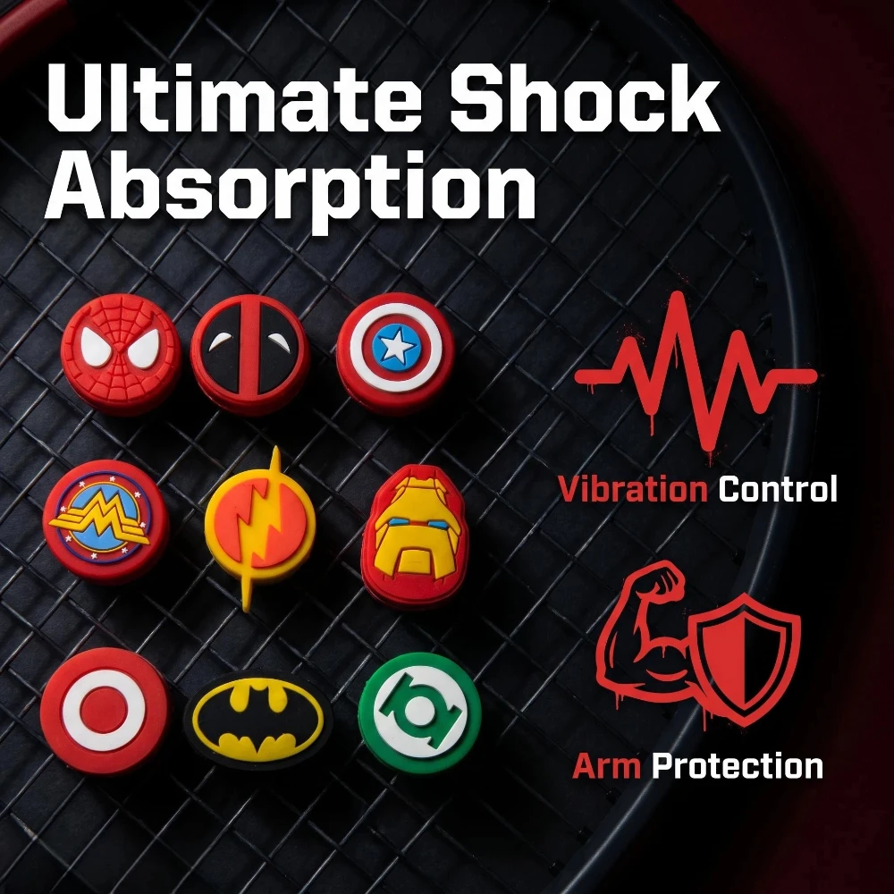 Cartoon personalized silicone tennis racket shock absorber anti-vibration shock absorber reduce impact sports tennis racket view 2