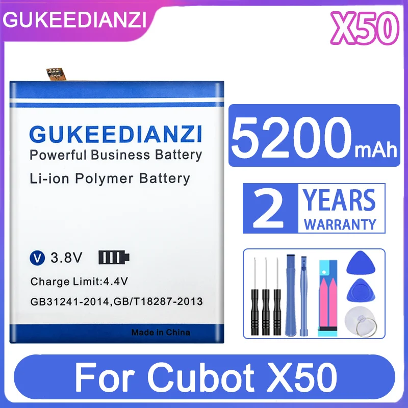 GUKEEDIANZI Replacement Battery 5200mAh for For Cubot X50