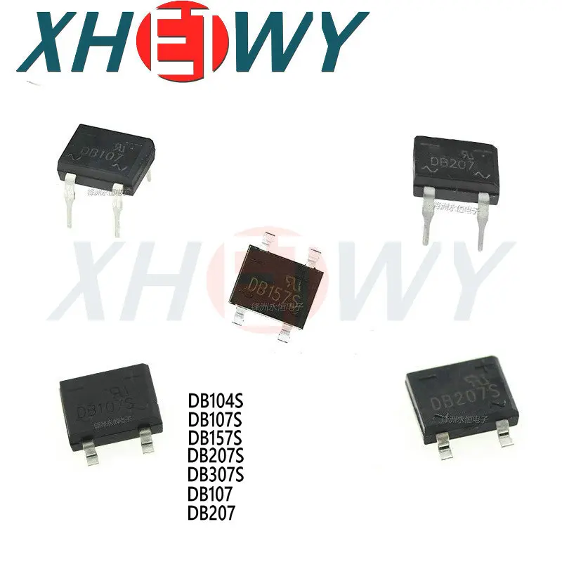 DB107S/DB157S/DB207S/DB307S التصحيح المباشر التوصيل 1A/2A/3A 1000V DB104S DB107S DB157S DB207S DB307S DB107 DB207