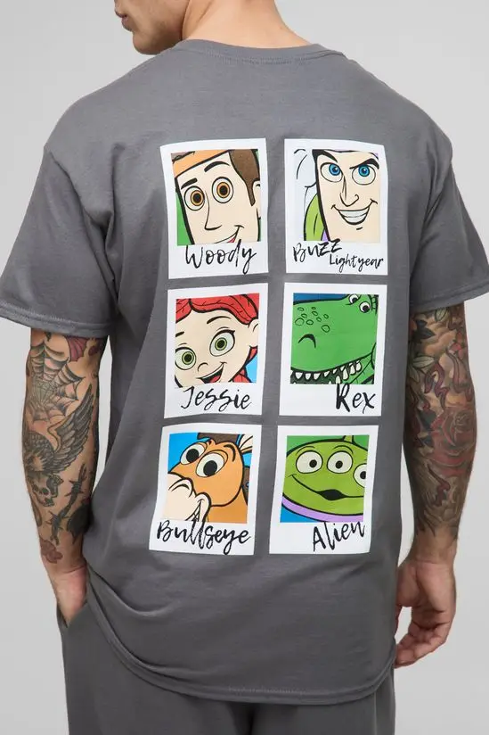 

Disney Cartoon Toy Character Graphic Printing Summer Autumn Winter Cotton Men's and Women's T-shirt Short Sleeve Luxury Outdoor