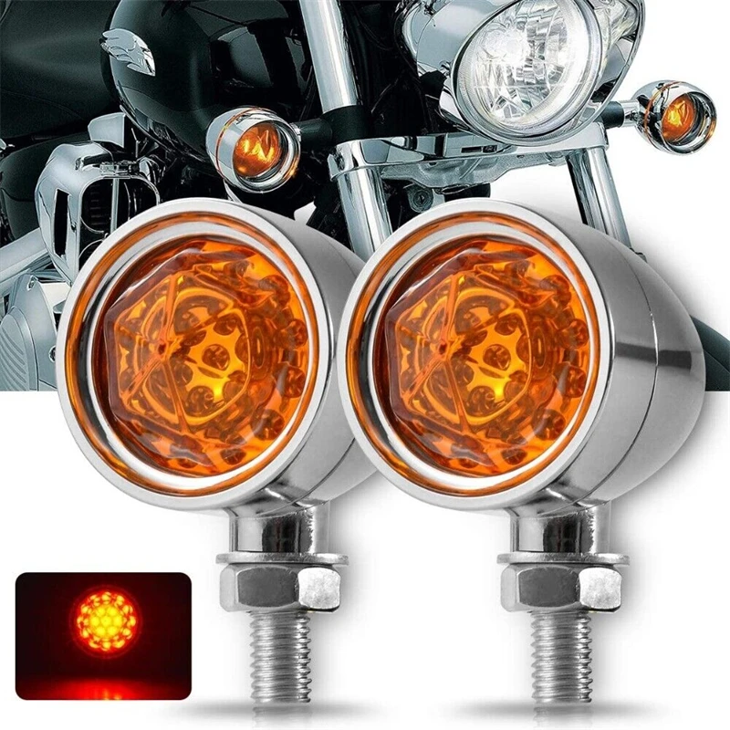 

Universal Motorcycle LED Bullet Turn Signal Brake Running Tail Light For Bobber Cafe Racer Motorcycles Accessories Led Lights