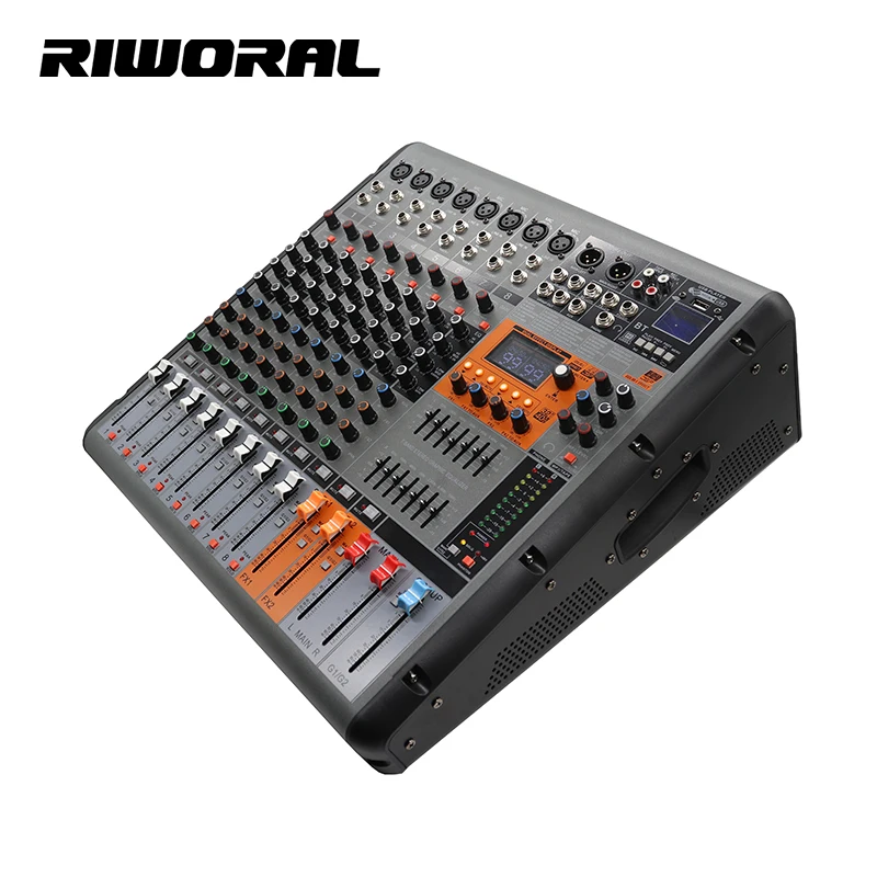 PRO-860D professional digital dual 99 dsp effects usb interface sound console mixing 650W 8 channel power audio mixer