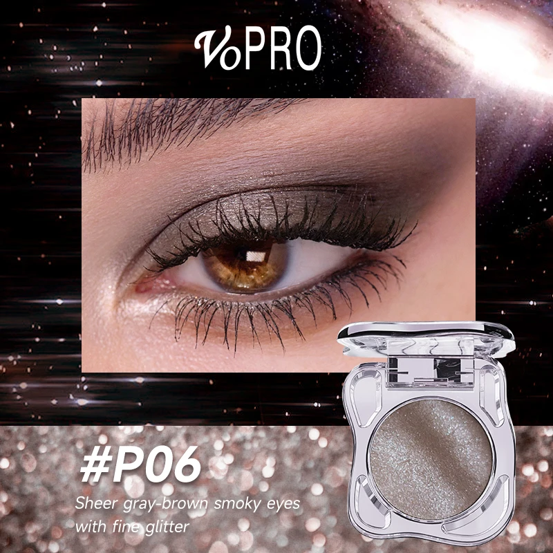 Paleta de sombras monocromáticas – Maquiagem com glitter brilhante, fosca e brilhante, de longa duração, à prova d'água, sem manchas, alto pigmento