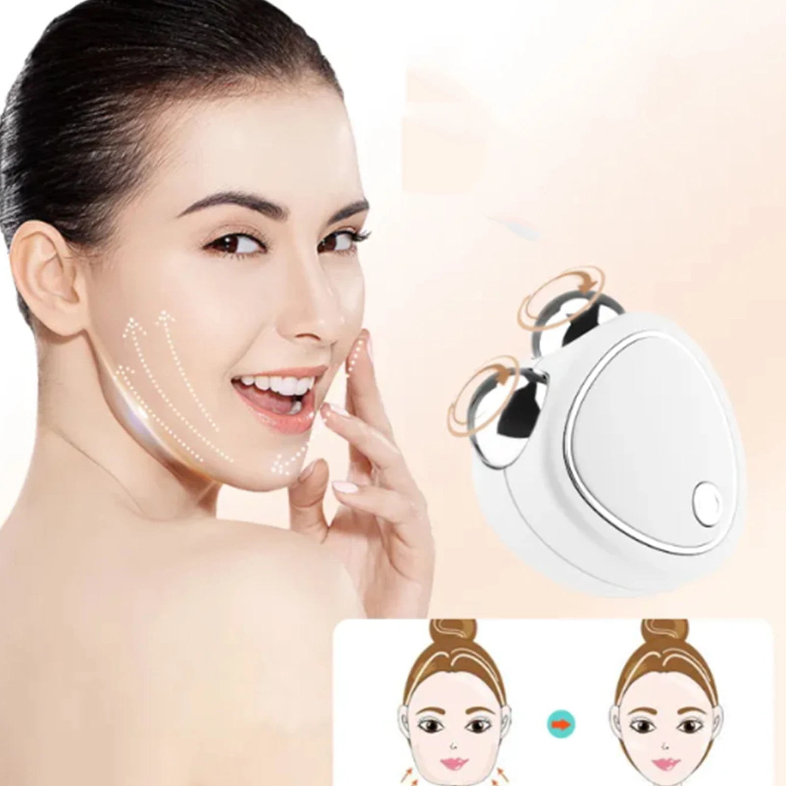 Facial Massager Microcurrent Face Lifting Machine Roller Rejuvenation Beauty USBCharging Facial Skin Tightening Anti Wrinkle