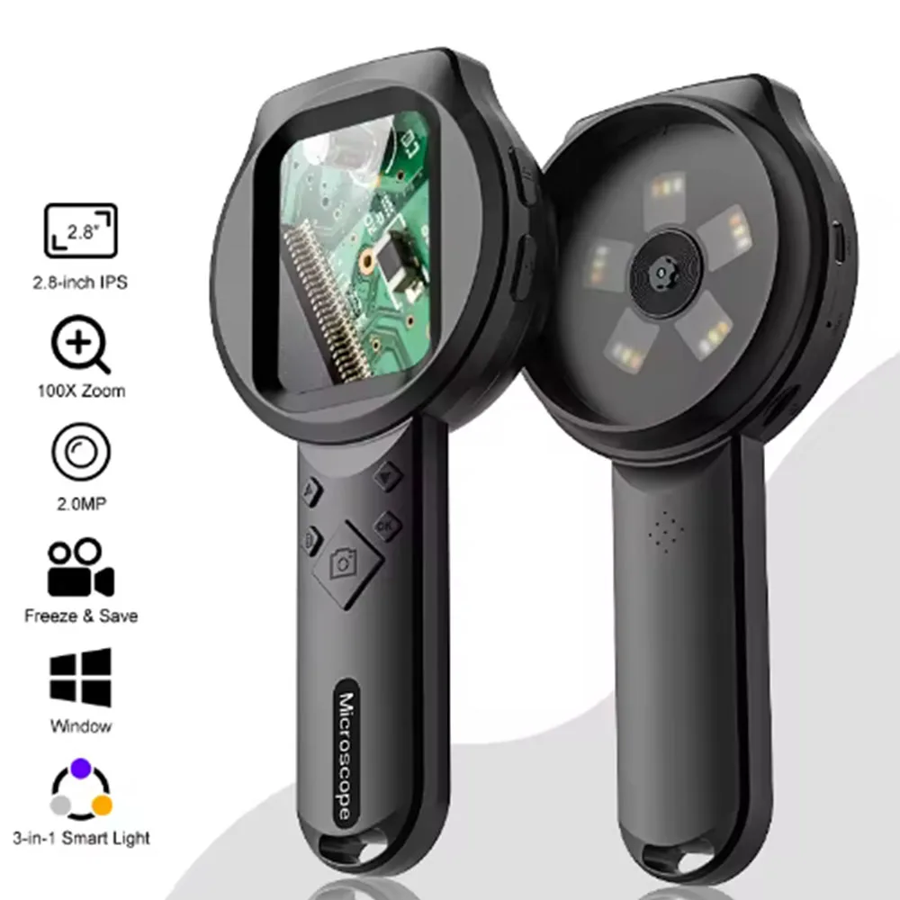 Portable Digital Electronic Magnifier Industrial Inspection Microscope PCB Repair CoinIdentificationKid Science Exploration Tool