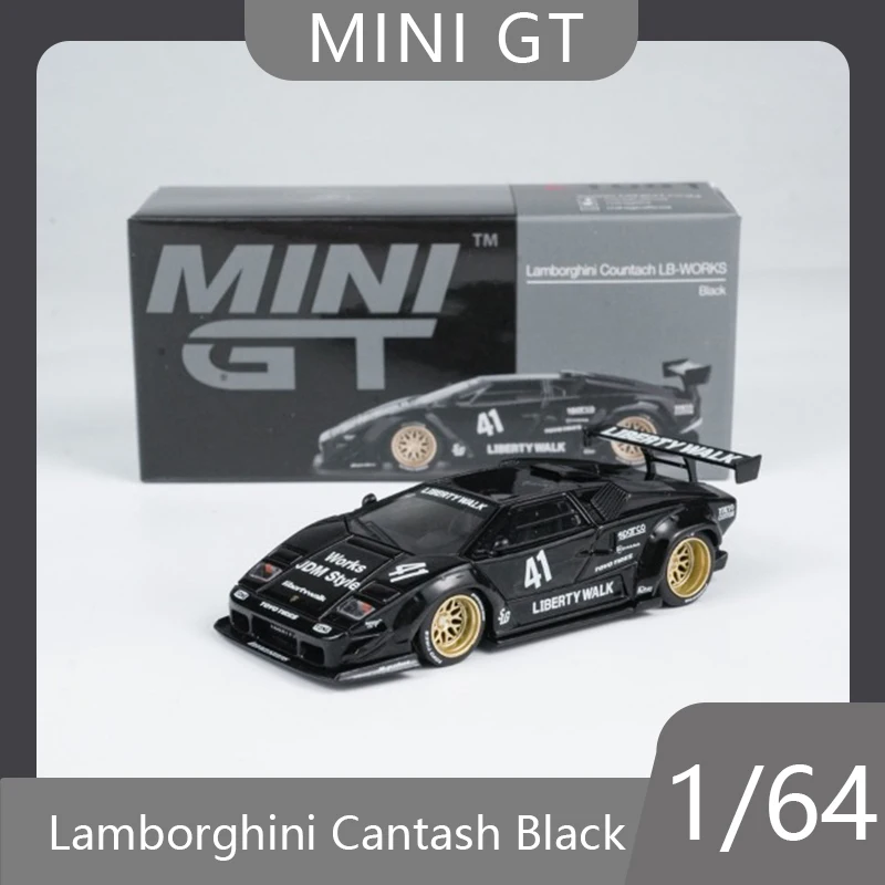 

Миниатюрная модель автомобиля MINIGT 1:64 Kantash, черная, из литого сплава, имитация, игрушка для мальчика, настольное украшение, подарок на день рождения