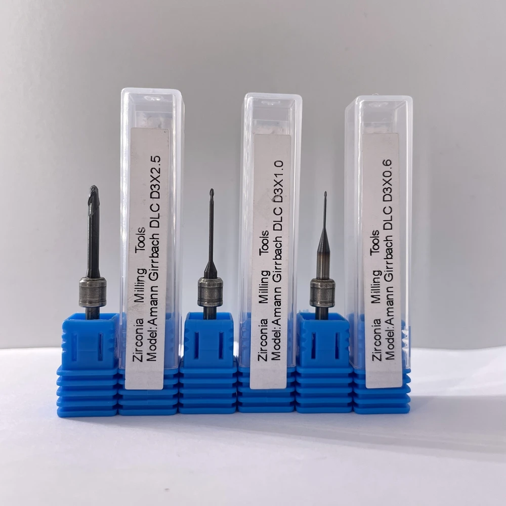 Dental Lab Amann Girrbach Motion Machine Milling Burs-Cutting Zirconia- Overall Length 47mm Grinding PMMA Drill