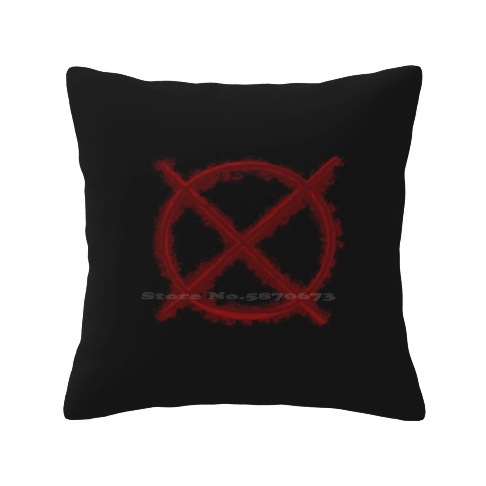 Slenderman Sign Bedroom Office Hug Pillowcase Slenderman Slender Sign Symbol Creepypasta Evil Horror Red Black Tall Man