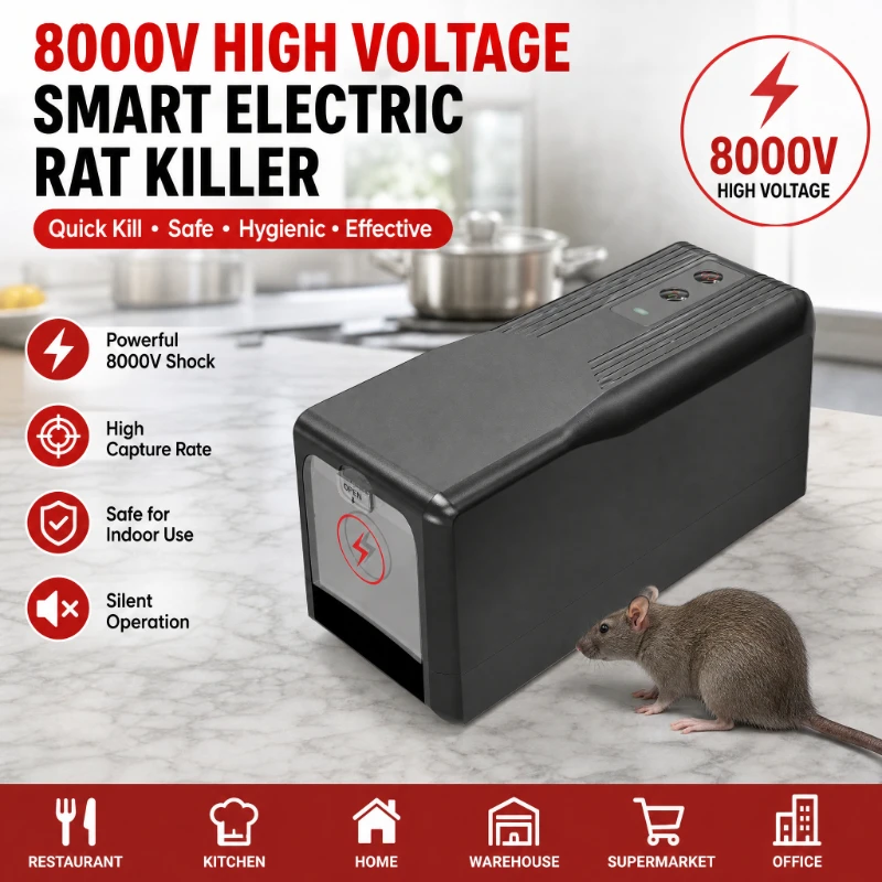 Reusable Mice Trap Household Fully Automatic Voltage Rodent Trap Rat Mouse Killer Effective Humane Indoor Pest Control Product