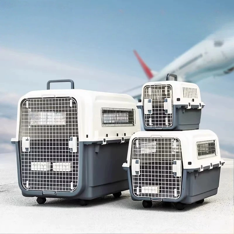 Pet airline trunk, dog, large dog checked bag, dog air transport, cat travel portable car carrier