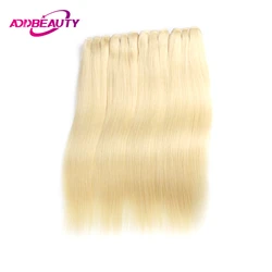 Straight Addbeauty Blond Human Hair Bundle Unproccessed Raw Virgin Hair Weave Brazilian One Donor Hair Bleached Double Drawn 613