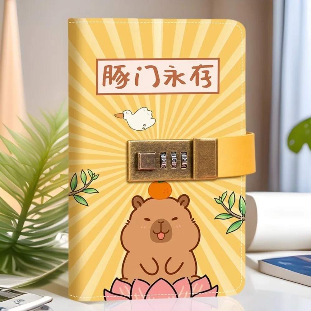 Capybara Panda 100 Envelopes Challenge Large Capacity Password Lock Savings Binder Waterproof Mini Binder Money Saving Challenge