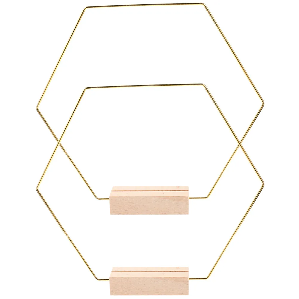 Hexagon Metal Hoop Rings Set – DIY Wedding Table Centerpieces, Floral Wreath & Dreamcatcher Craft Rings