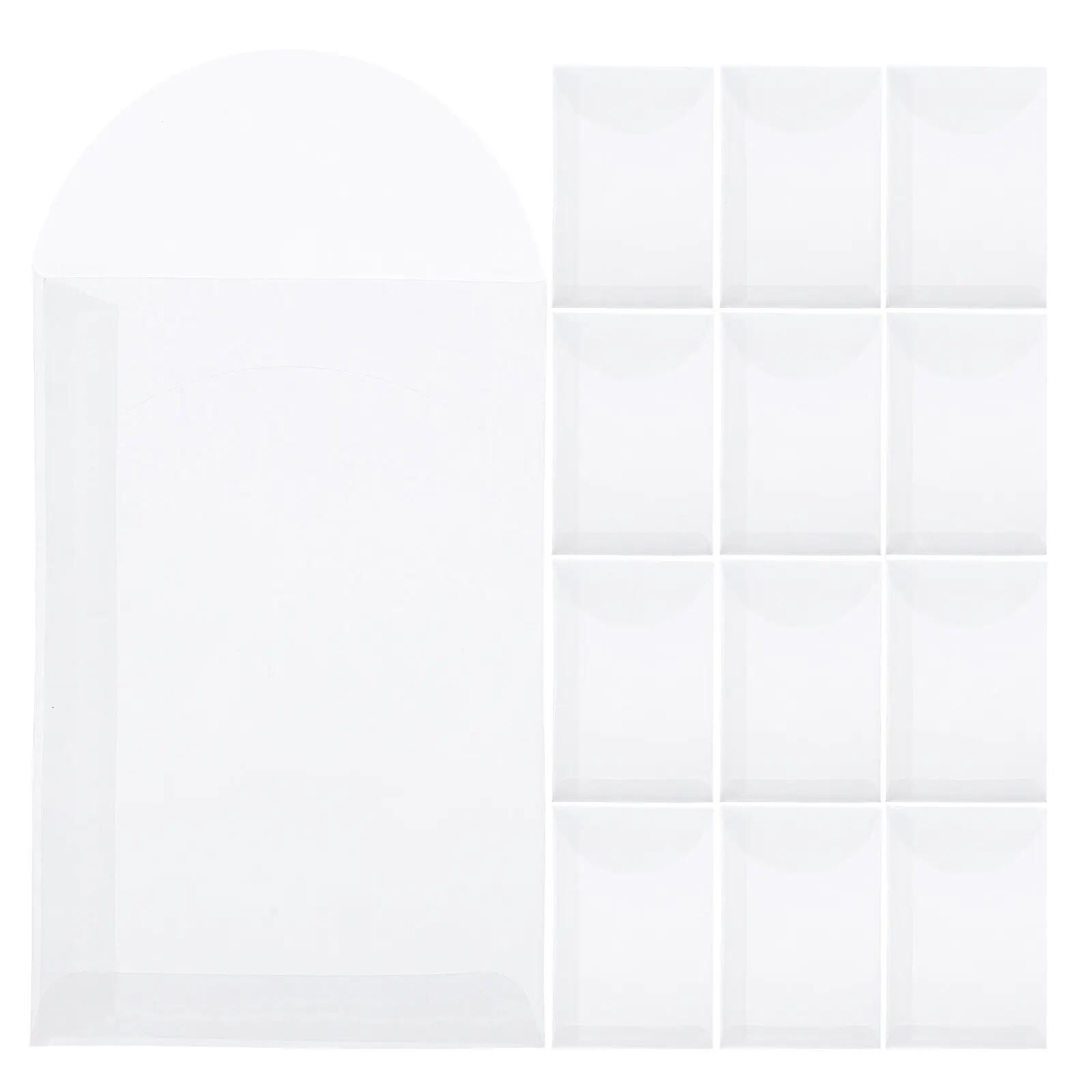 

50Pcs Paper Envelopes Flat Semi Transparent Small Packaging Bags Button Storage Mini Craft Present Wrapping Bags